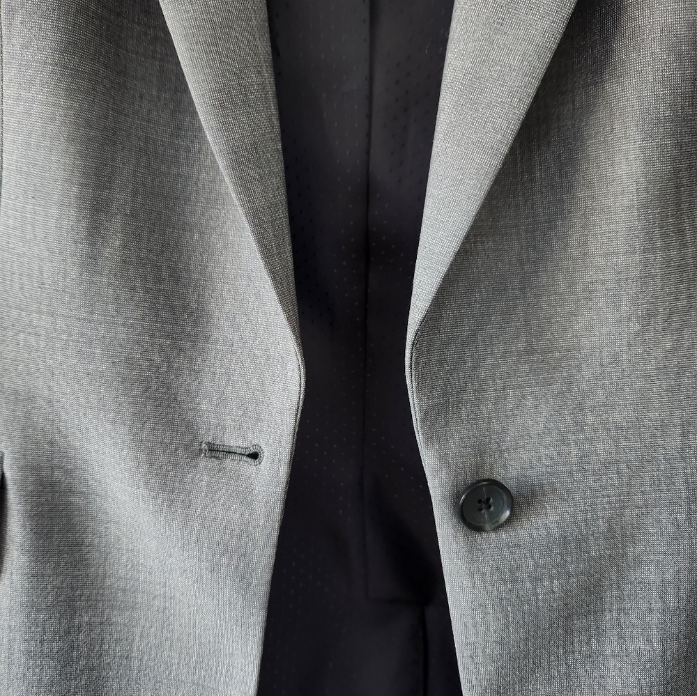 NWT Banana Republic Stretch Grey Wool Blazer, Size 8 Tall - Picture 4 of 11